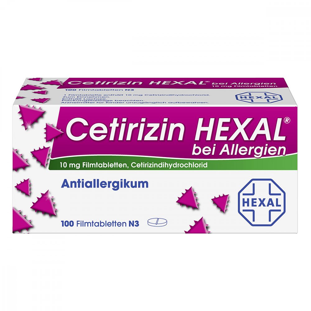 Cetirizin Allergien Filmtabletten 100 Stk 알레르기용 세티리진 헥살 100정 알러지용 세티리진
