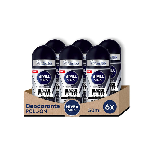 니베아 블랙앤화이트 데오도란트 롤온 50ml x 6개