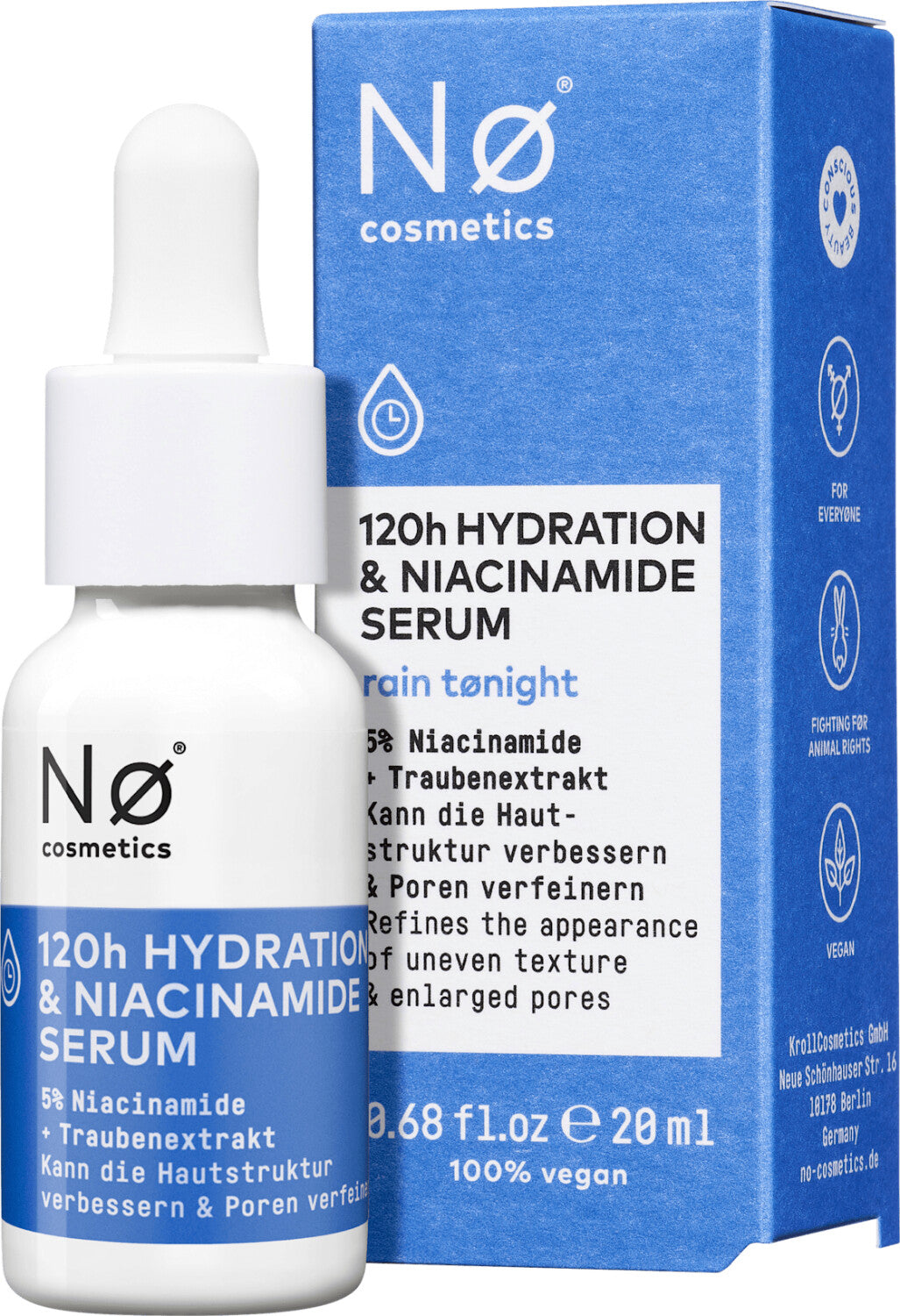 Nø Cosmetics 120시간 수분 니아신아마이드 세럼 20ml